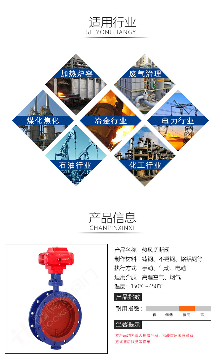 熱風切斷閥適用行業(yè)及產(chǎn)品信息